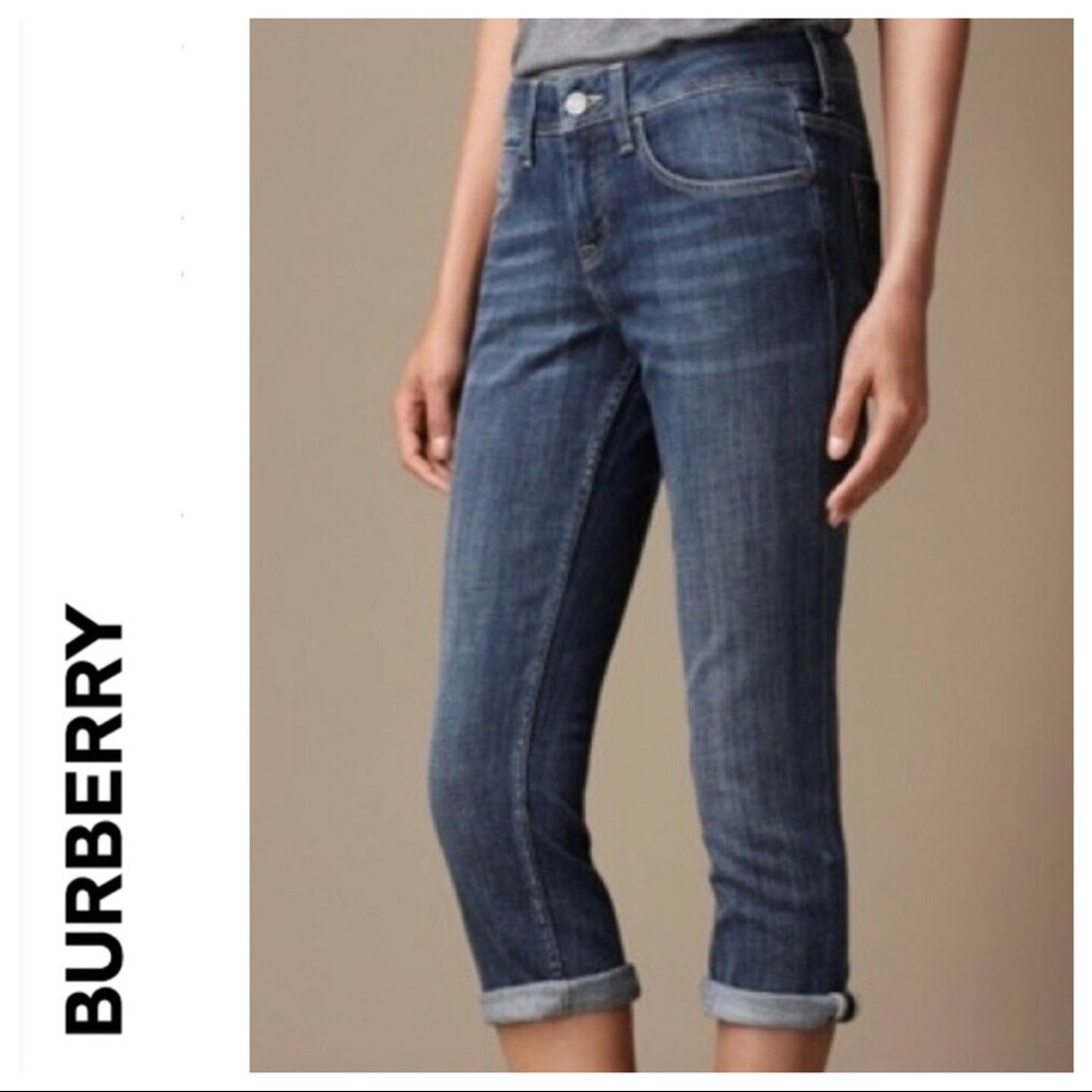 BURBERRY BRIT BUCKINGHAM CROPPED JEANS SIZE 27
